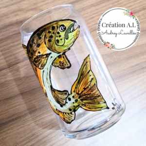 Verre poisson - Création AL Audrey Lavallée