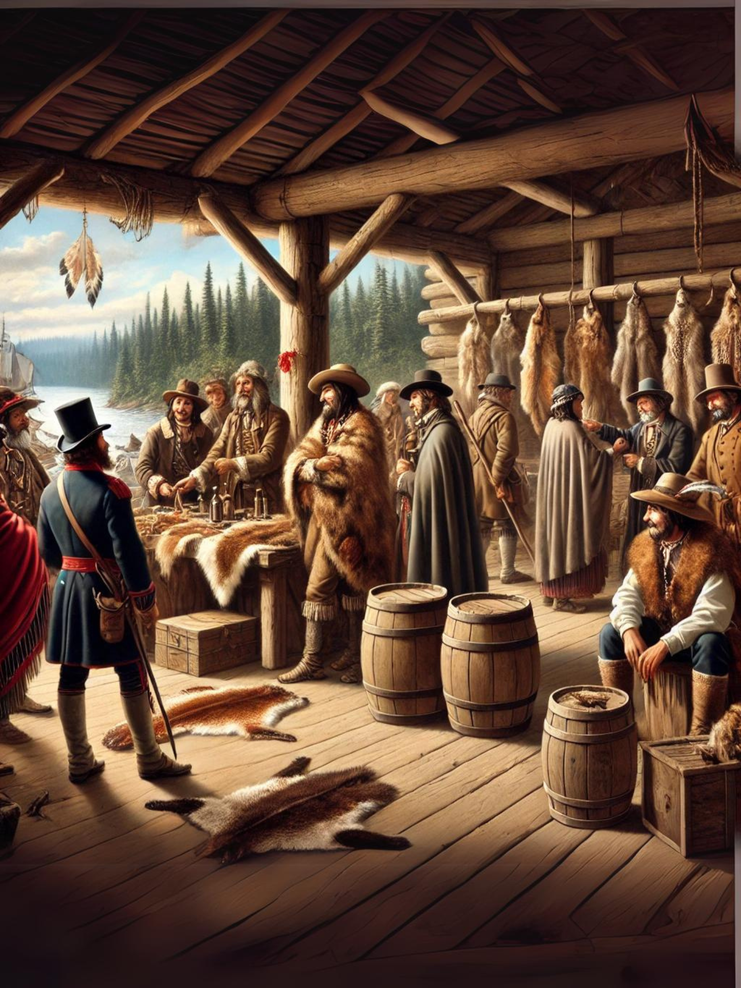 Exemple de poste de traite de fourrure